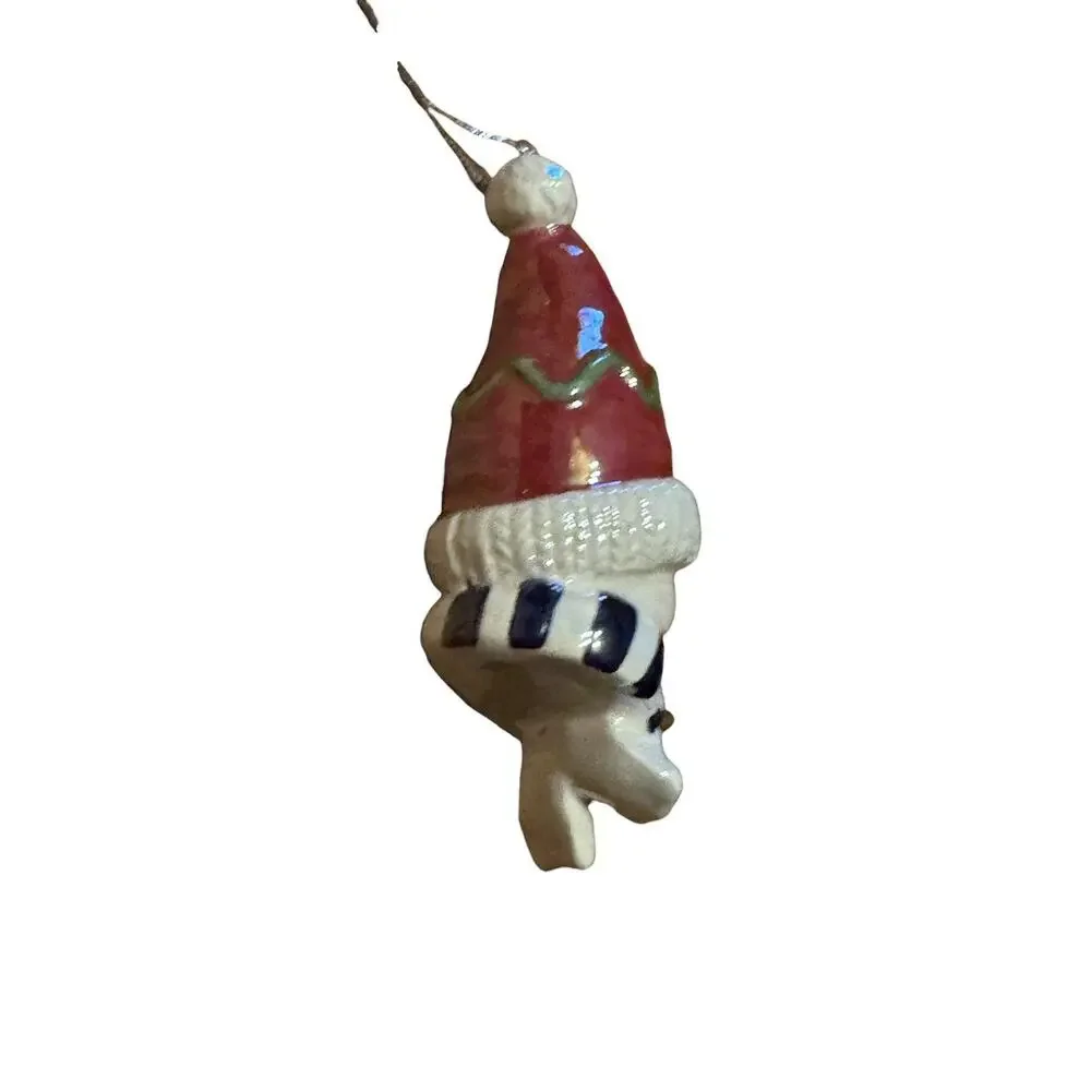 Ceramic‎ Snowman Shelf Sitter Christmas Holiday Ornament Winter Home Decor